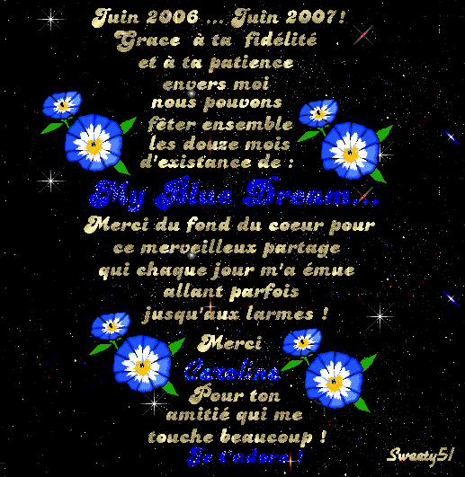 cadeau de ma SWEETY51 pour les 1 an de son blog milles merci