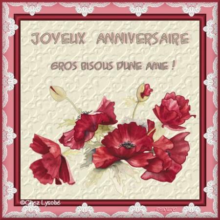 JOYEUX ANNI MA SWEETY GROS BISOUS ET OUI SA CE FTE